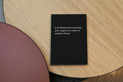 Je fais Relations Internationales, pour voyager sur le compte de quelqu'un d'autre