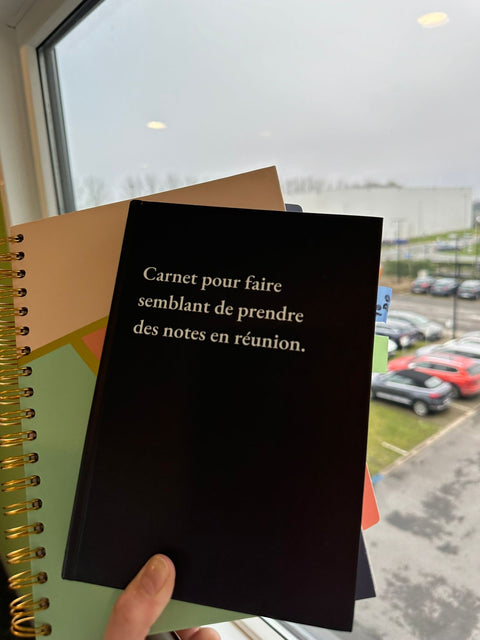 Carnet pour faire semblant de prendre des notes en réunion